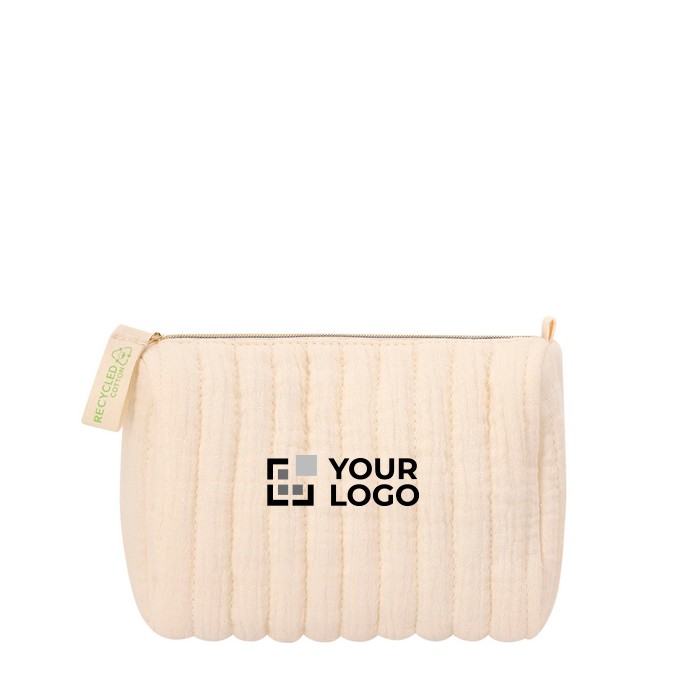 Neceser chic de algodón reciclado color crema de 120 g/m2 vista principal Neceser chic de algodón reciclado color crema de 120 g/m2 vista principal