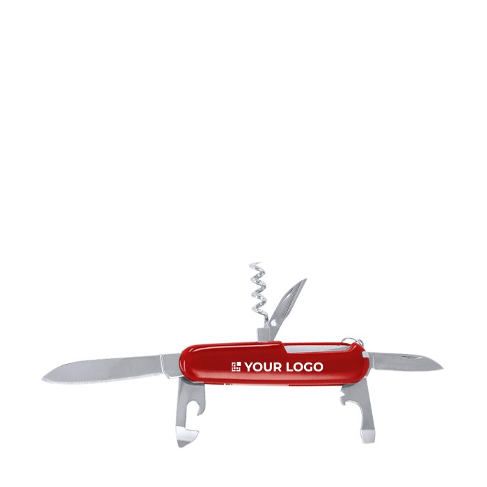 Clásica navaja multiusos de acero inoxidable con 8 funciones vista principal