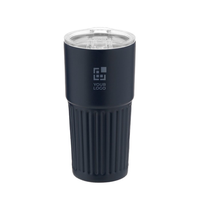 Vaso de acero inoxidable reciclado de diseño en relieve 500ml vista principal Vaso de acero inoxidable reciclado de diseño en relieve 500ml vista principal