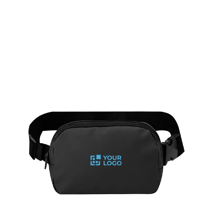 Riñonera de PU de un compartimiento principal y cinta ajustable vista principal