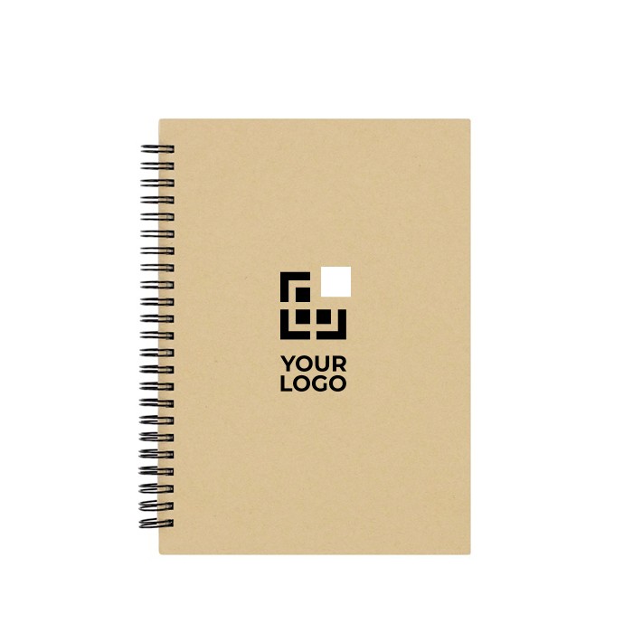 Libreta a rayas con planificador mensual en inglés incluido vista principal