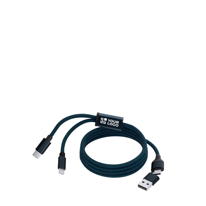 Cable cargador en aluminio y magnético para evitar enredos vista principal