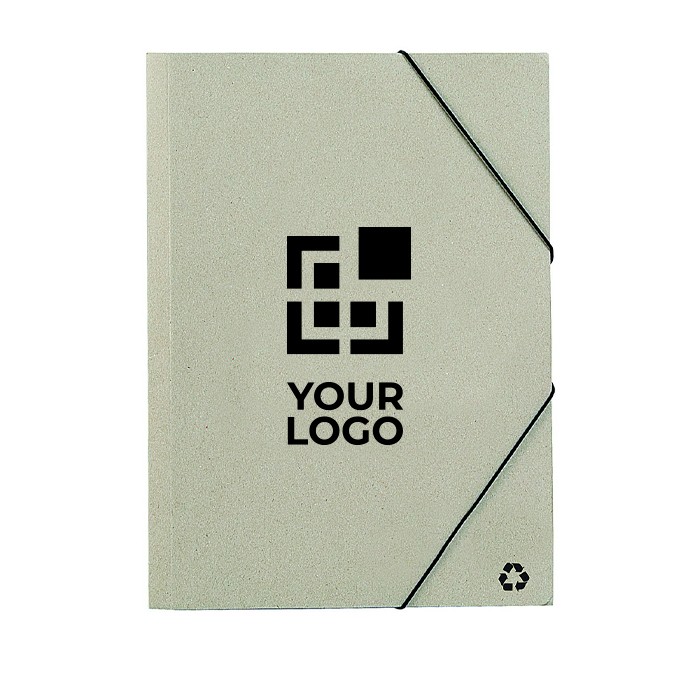 Carpeta ecológica de cartón reciclado con cierre elástico vista principal