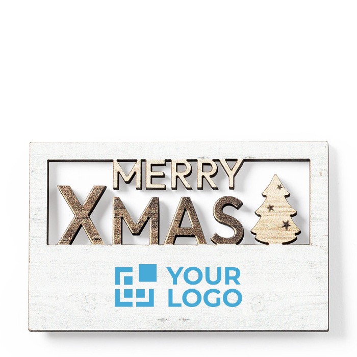 Imán con mensaje navideño vista principal