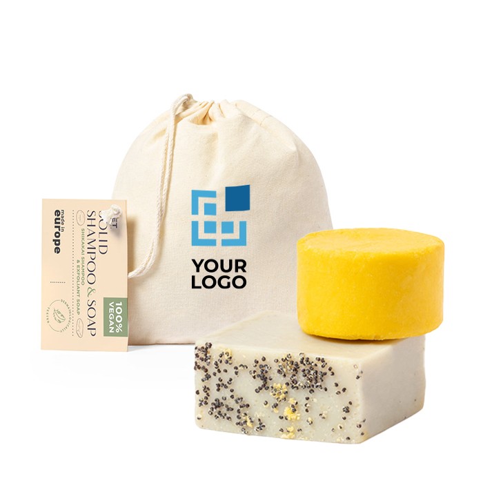 Set de jabón y champú sólidos veganos vista principal