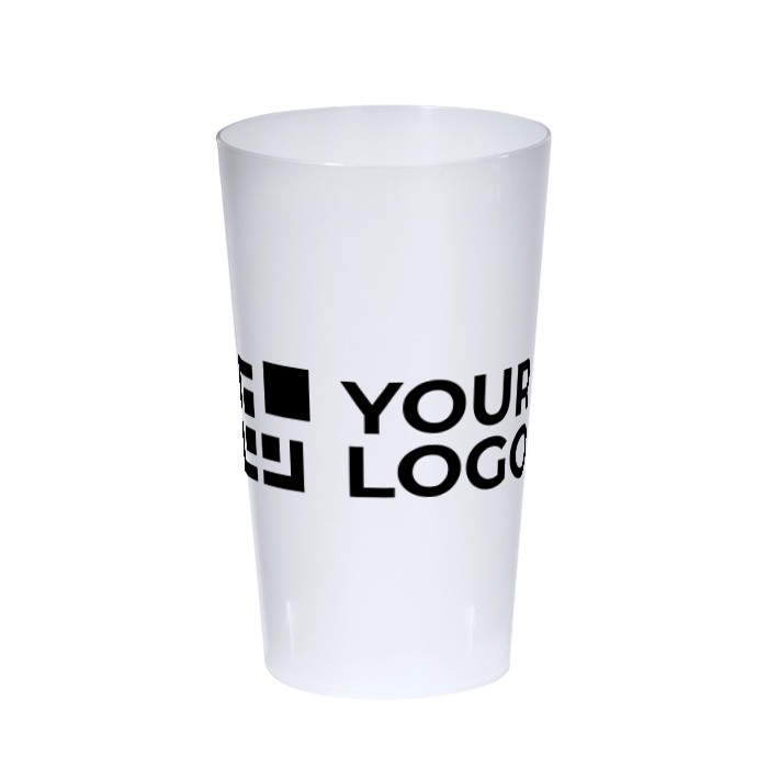 Vaso reutilizable de plástico con acabado translúcido 330ml vista principal