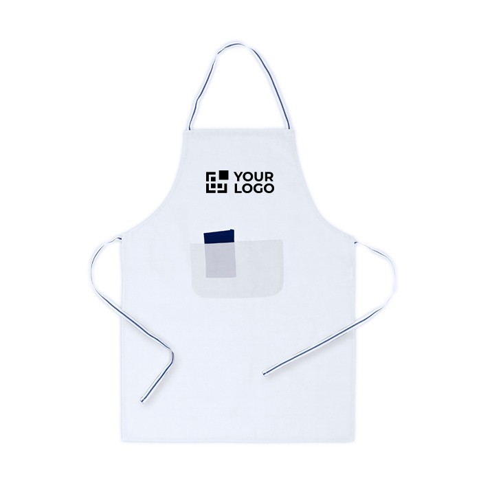 Delantal de algodón y poliéster con corte por encima de la rodilla vista principal