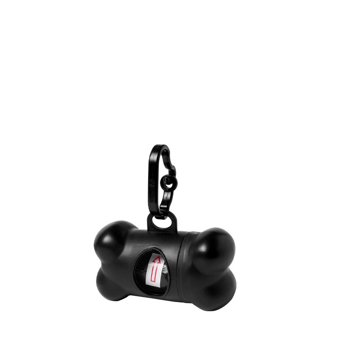 Dispensador de 15 bolsas para mascotas en forma de hueso vista principal