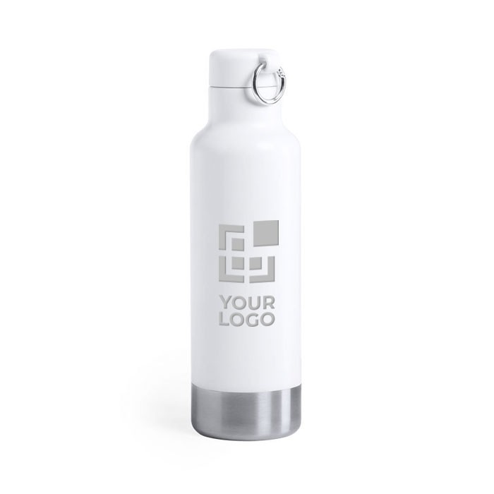 Botella acero inoxidable Personalizada 750ml blanco o plateada - Soluciones  Shop®