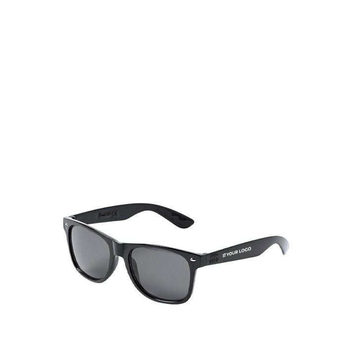 Gafas de sol de RPET con lente negro con protección UV400 vista principal