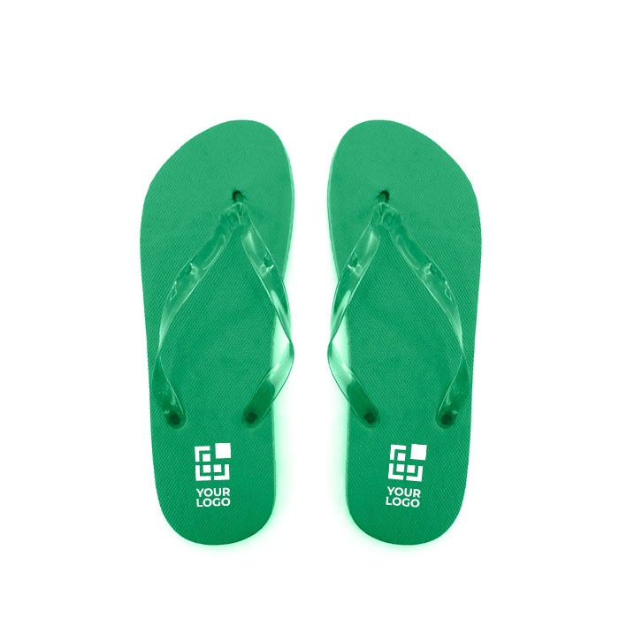 Chanclas con logo y suela EVA y cintas transparentes Pool vista principal