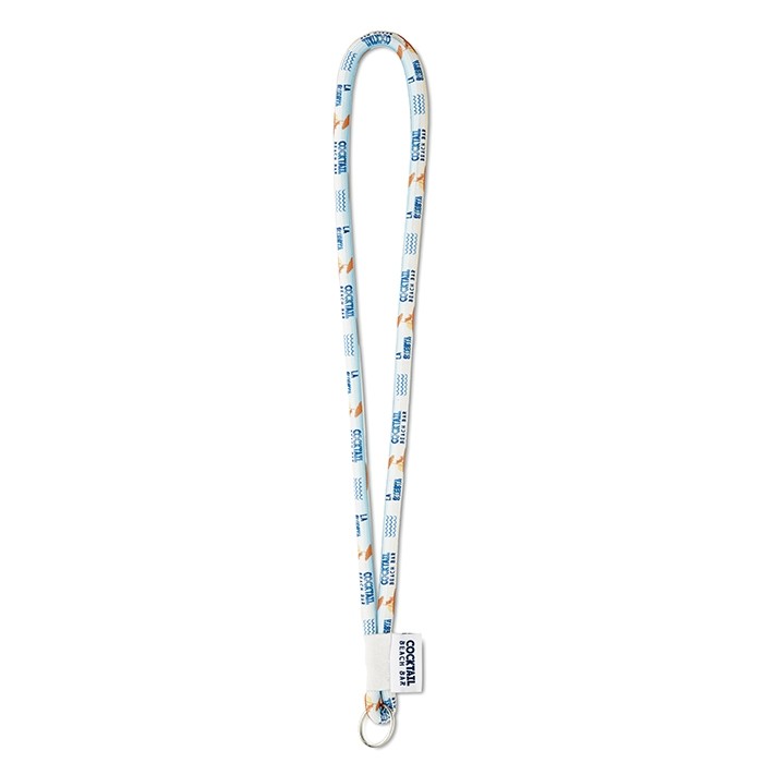 Lanyard cilíndrico con impresión por sublimación (0,8 cm) vista segunda