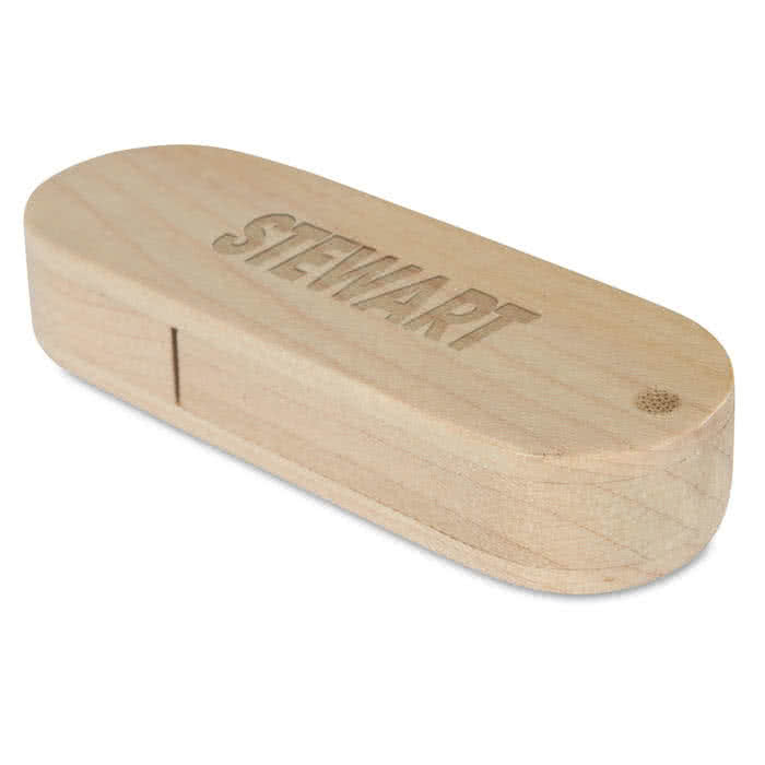 Pendrive de madera con logo