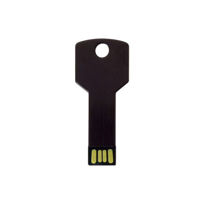llave usb personalizada con el logotipo color negro