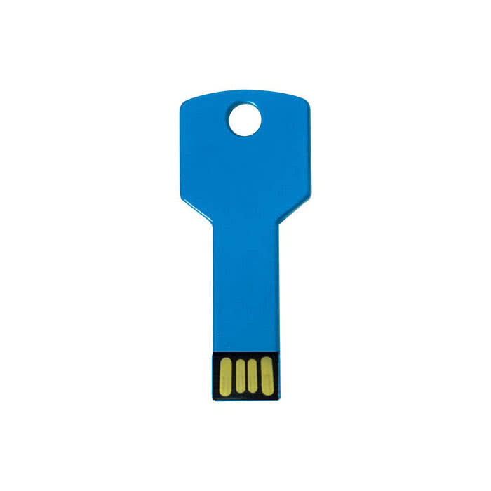 llave usb personalizada con el logotipo color azul