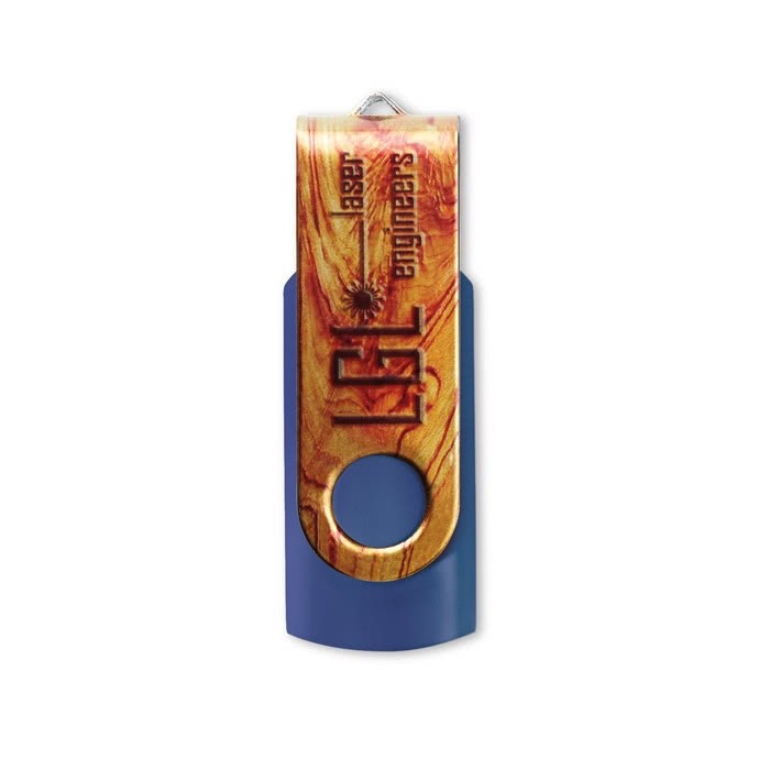 USB 3.0 con impresión del clip a color azul USB 3.0 con impresión del clip a color azul