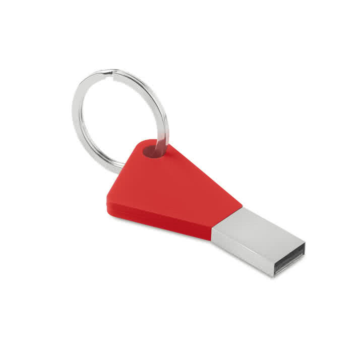 llave usb de silicona personalizada con logo color rojo