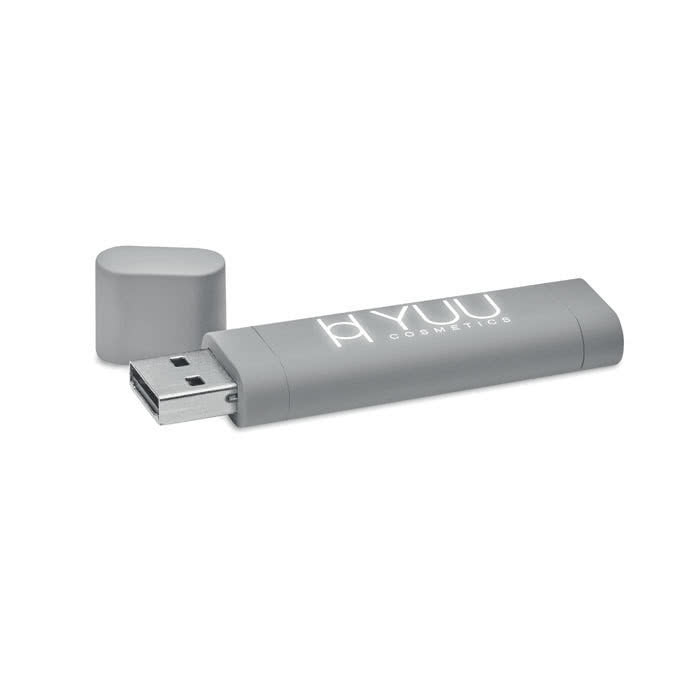 Llave usb de diseño con logo iluminado color plateado Llave usb de diseño con logo iluminado color plateado