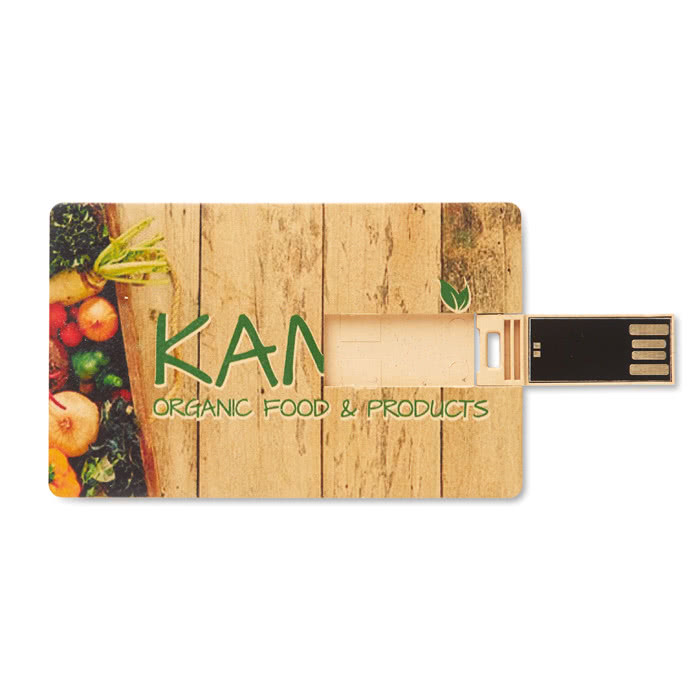 Tarjeta usb ecológica con 50% de paja de trigo Tarjeta usb ecológica con 50% de paja de trigo
