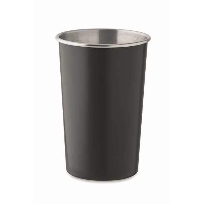 Vaso reutilizable de acero inoxidable reciclado 300ml color negro Vaso reutilizable de acero inoxidable reciclado 300ml color negro