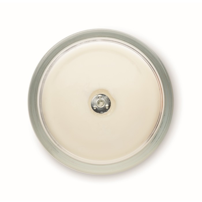 Vela de cera vegetal con flores y frutos, aroma de canela y cítricos color blanco quinta vista