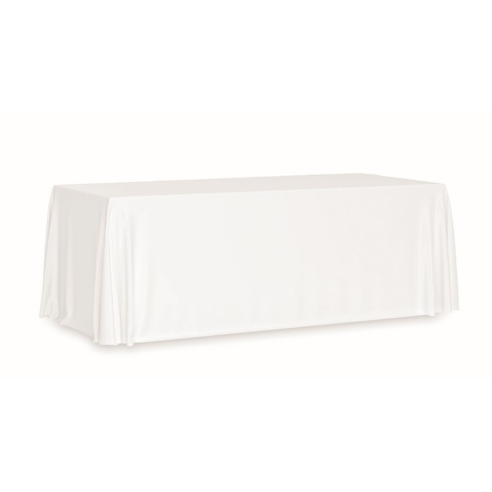 Mantel rectangular de poliéster para eventos 280x210cm 180 g/m2 color blanco Mantel rectangular de poliéster para eventos 280x210cm 180 g/m2 color blanco