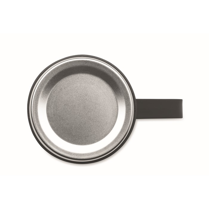 Botella de acero inoxidable antigoteo de 420ml y 3 tazas de 150ml color negro octava vista