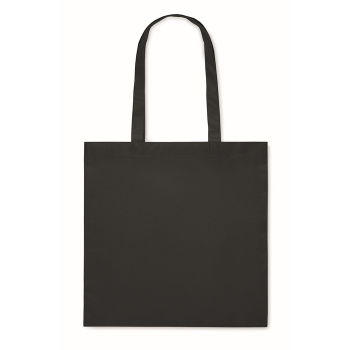 Bolsa de la compra de RPET no tejido con asas largas 80 g/m2 color negro segunda vista