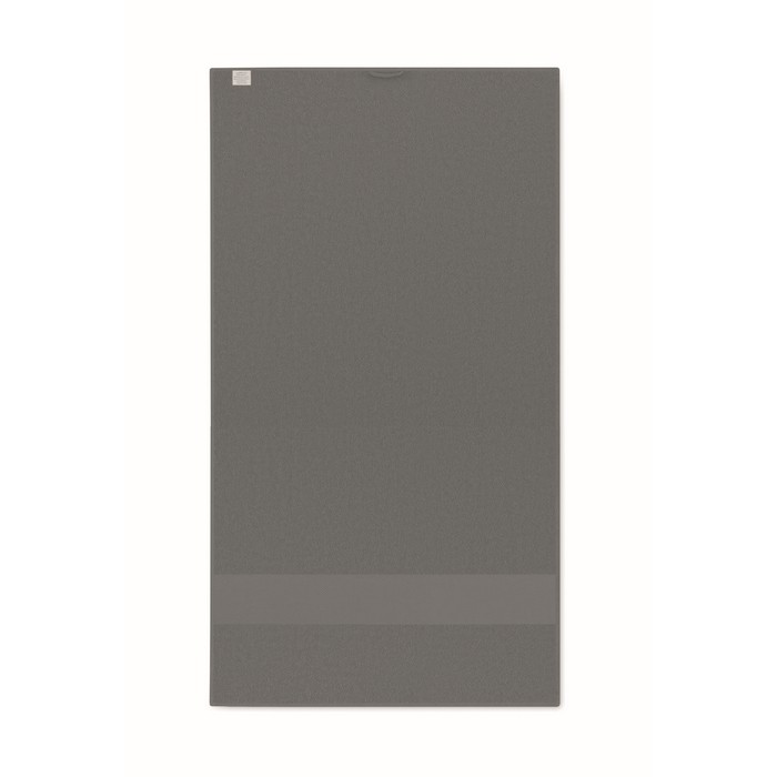Toalla suave y absorbente de 100% algodón orgánico 360 g/m2 50x30 color gris tercera vista