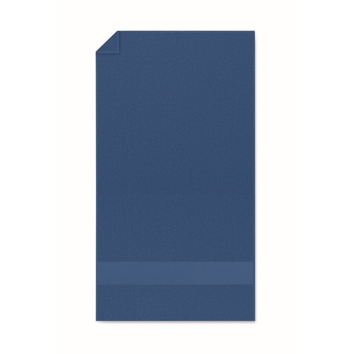 Toalla suave y absorbente de 100% algodón orgánico 360 g/m2 50x30 color azul real segunda vista