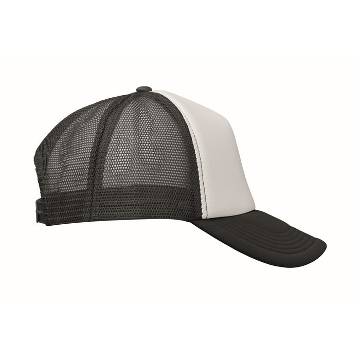 Gorra de beisbol en poliéster con parte frontal en blanco 150 g/m2