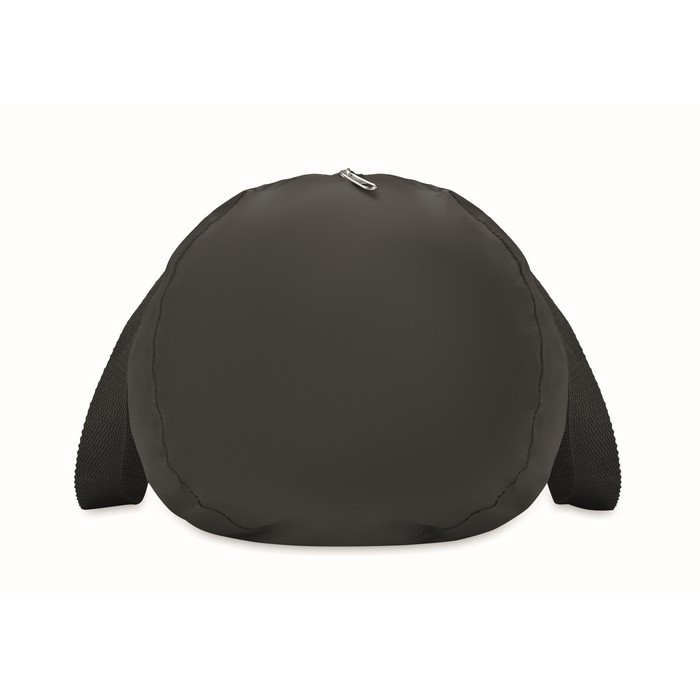 Bolsa deportiva con bolsillo frontal y capacidad de 20L color negro septima vista Bolsa deportiva con bolsillo frontal y capacidad de 20L color negro septima vista