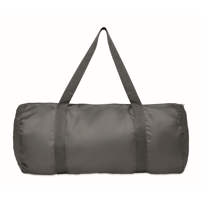 Bolsa deportiva con bolsillo frontal y capacidad de 20L color gris oscuro cuarta vista Bolsa deportiva con bolsillo frontal y capacidad de 20L color gris oscuro cuarta vista
