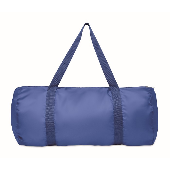 Bolsa deportiva con bolsillo frontal y capacidad de 20L color azul real cuarta vista Bolsa deportiva con bolsillo frontal y capacidad de 20L color azul real cuarta vista