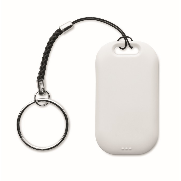 Localizador inteligente inalámbrico de bolsillo con mosquetón color blanco segunda vista