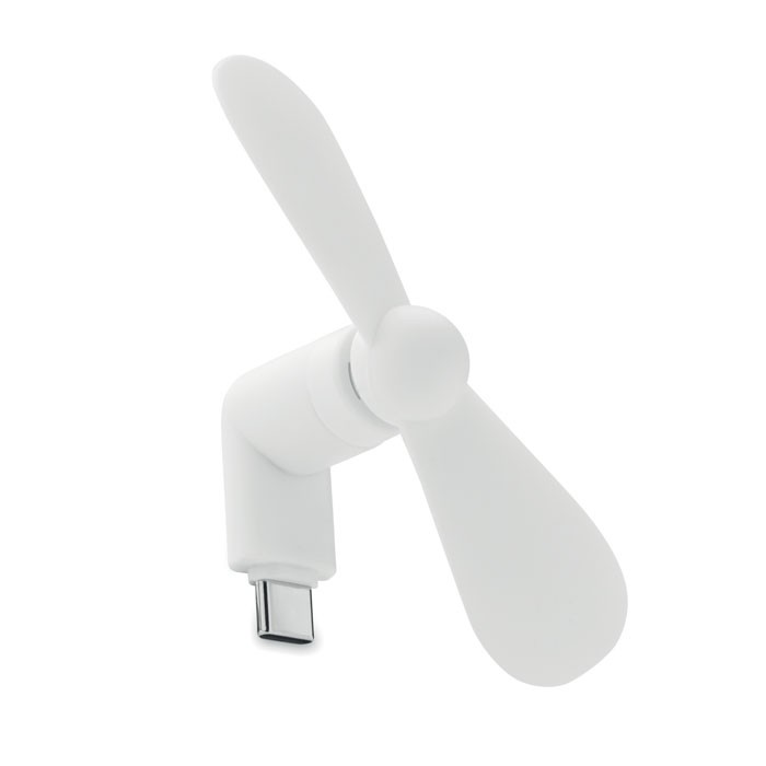 Ventilador portátil para el teléfono a través del puerto USB-C color blanco Ventilador portátil para el teléfono a través del puerto USB-C color blanco