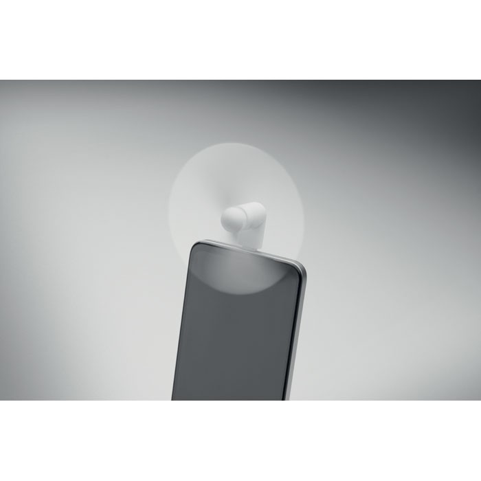 Ventilador portátil para el teléfono a través del puerto USB-C color blanco Ventilador portátil para el teléfono a través del puerto USB-C color blanco