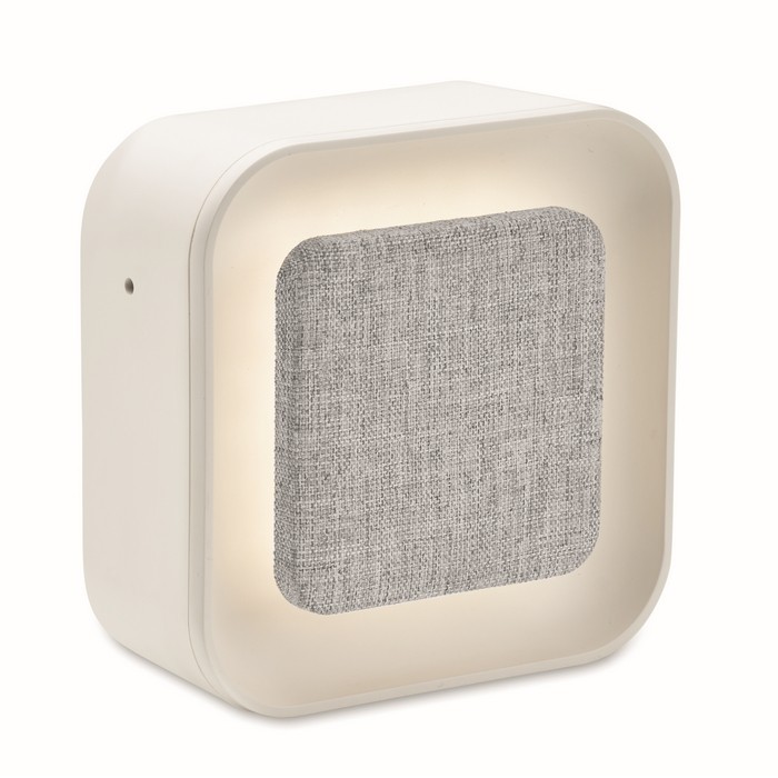 Reloj despertador cuadrado de ABS con luz ambiental regulable color blanco segunda vista Reloj despertador cuadrado de ABS con luz ambiental regulable color blanco segunda vista