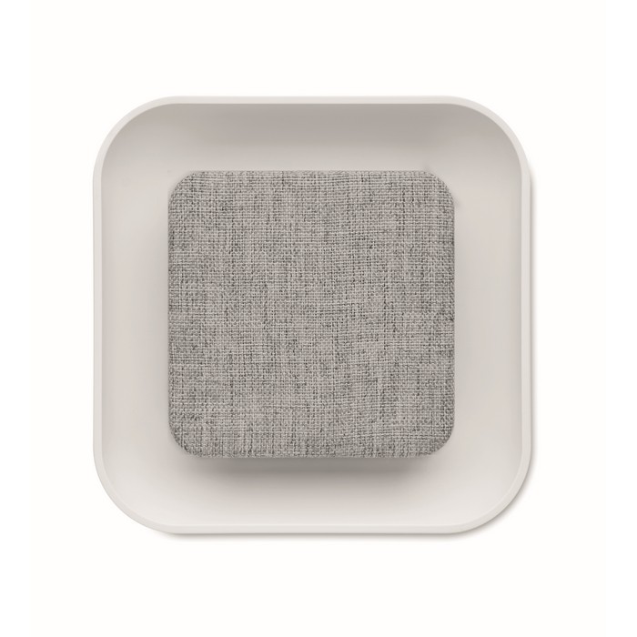 Reloj despertador cuadrado de ABS con luz ambiental regulable color blanco septima vista Reloj despertador cuadrado de ABS con luz ambiental regulable color blanco septima vista