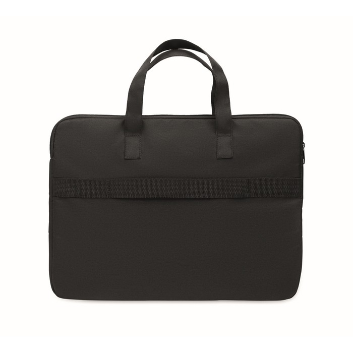 Clásico maletín para portátil de poliéster reciclado 15'' color negro septima vista