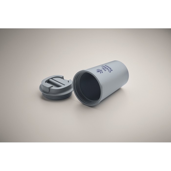 Vaso de doble pared hecho de maíz con capacidad de 350ml color negro mate vista principal