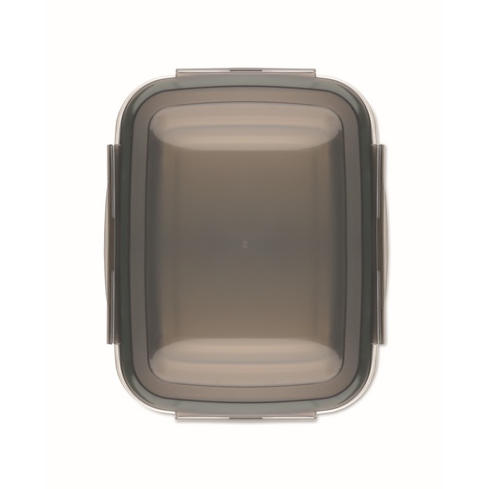 Fiambrera de acero inoxidable reciclado con separador 1.5L color gris transparente tercera vista