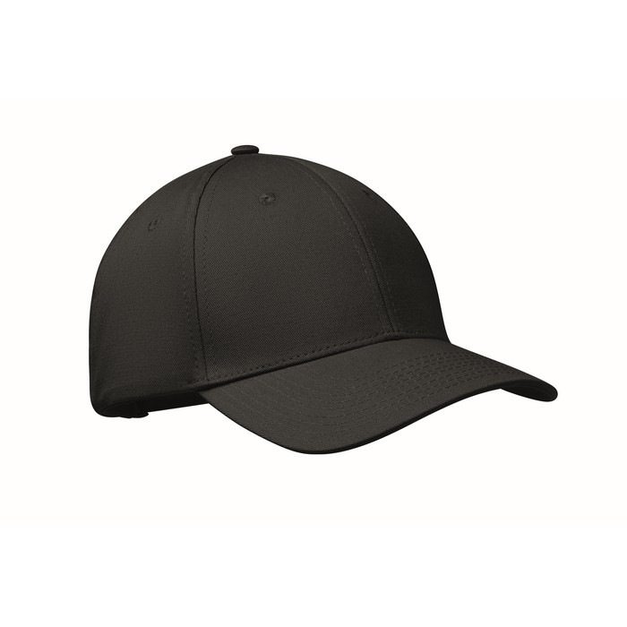 Gorra de algodón con cierre ajustable de hebilla de acero 280 g/m2 color negro Gorra de algodón con cierre ajustable de hebilla de acero 280 g/m2 color negro