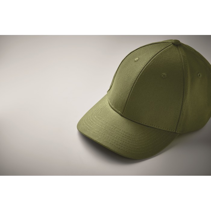 Gorra de algodón con cierre ajustable de hebilla de acero 280 g/m2 color verde militar vista fotografía segunda vista Gorra de algodón con cierre ajustable de hebilla de acero 280 g/m2 color verde militar vista fotografía segunda vista