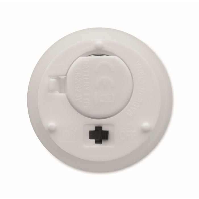 Vela pequeña en tarro transparente con luz LED de efecto de llama real color blanco quinta vista