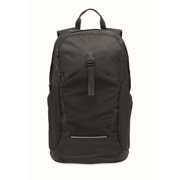 Mochila resistente al agua y con banda reflectante 15'' color negro