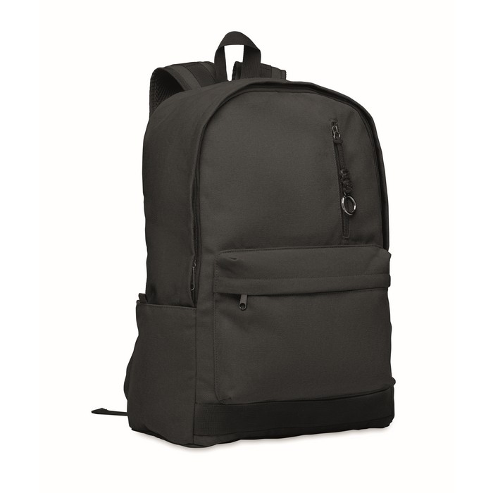 Mochila para portátil de algodón reciclado en colores clásicos 15'' color negro Mochila para portátil de algodón reciclado en colores clásicos 15'' color negro