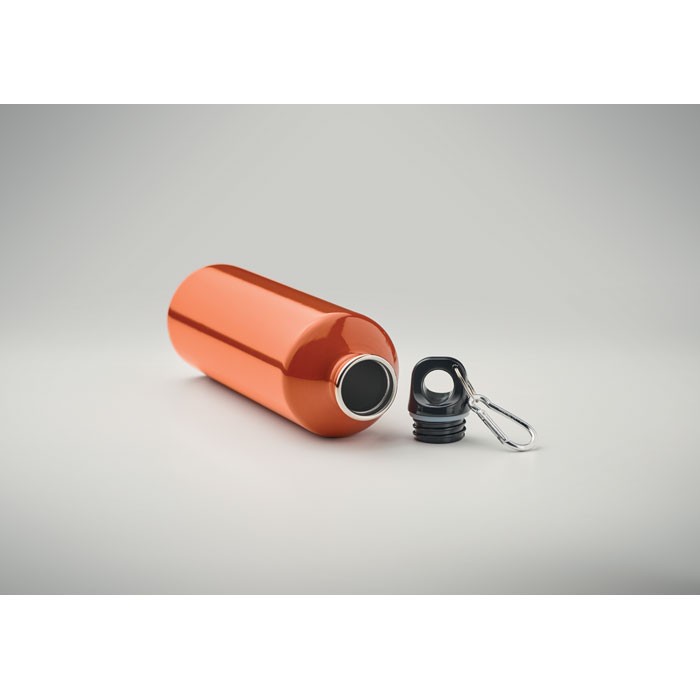 Botella antifugas de acero inoxidable reciclado de 750ml color naranja sexta vista