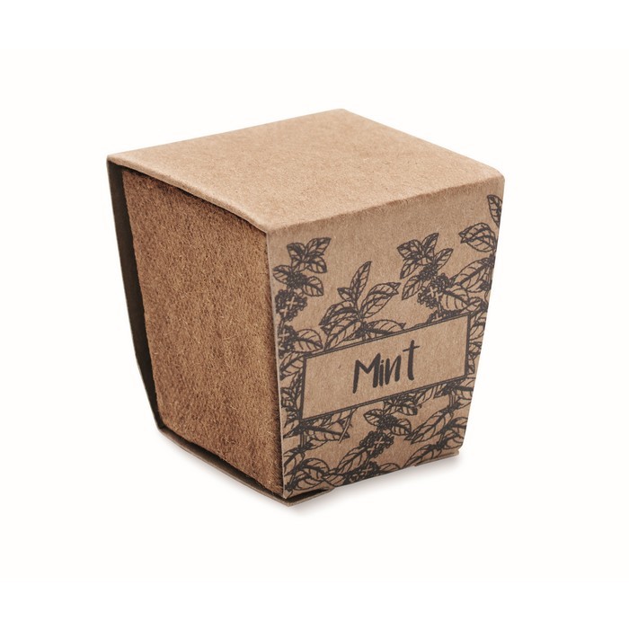 Maceta cuadrada y biodegradable de semillas de menta hecha en EU color beige octava vista Maceta cuadrada y biodegradable de semillas de menta hecha en EU color beige octava vista