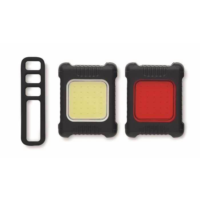 Set de 2 luces recargable con 3 modos de iluminación para bicicletas color negro sexta vista